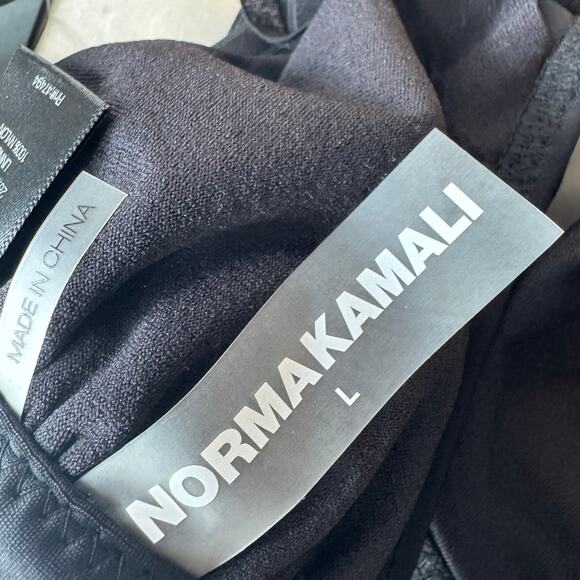 Norma Kamali Bra Double Strap Jog Bra Women's Black‎ Size Large NWT - Picture 9 of 11